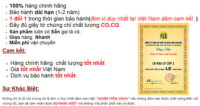 Đại lý LS tại An Giang